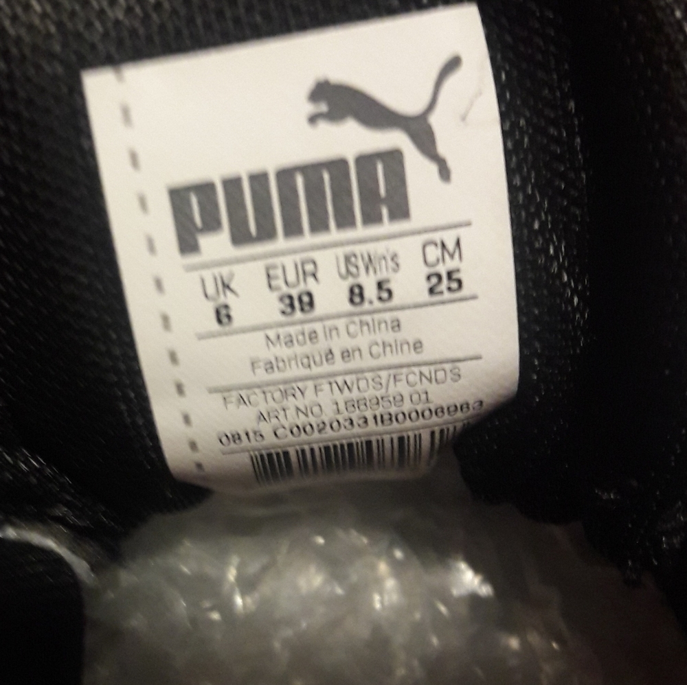 EUC Puma Black & White Running Shoe - Women's Size 8.5 - Picture 10 of 10